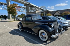 1939 120 1701 Club Coupe in black, front 3/4 view