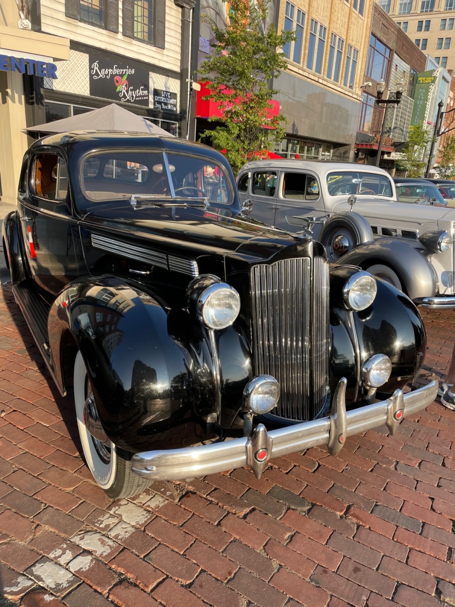 1939 Packard 120 Club Coupe in  Black, Front 3/4 View