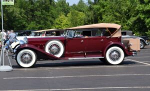 1930 Packard 745 Sport Phaeton burgundy at 2021 Concours Plymouth Michigan